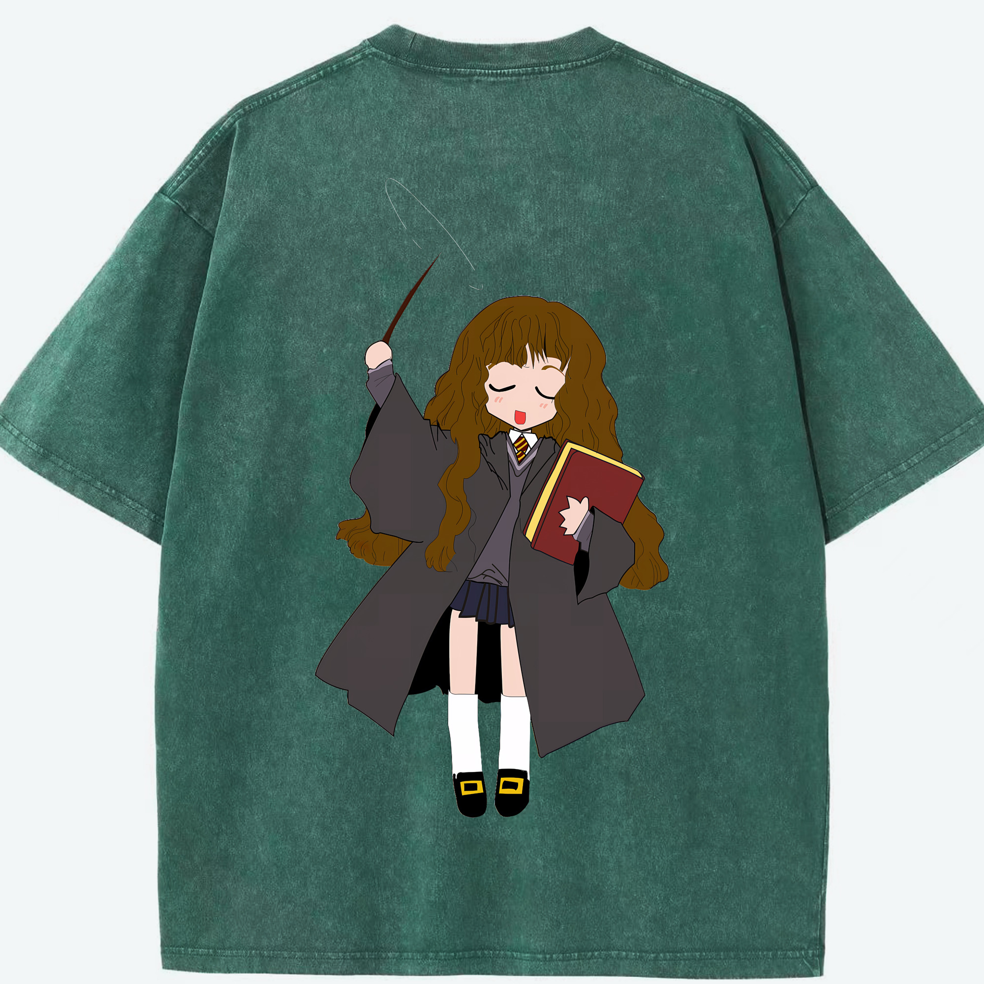 （画像用） Harry Potter ハリー・ポッターシリーズ 綿100% ヴィンテージ風 半袖Tシャツ（背面プリント）